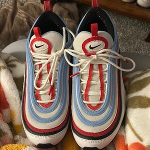 Nike Air Max 97 Sneakers - Red, Blue, White